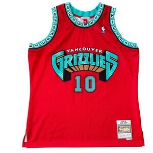 EUC Vancouver Grizzlies Mike Bibby Jersey Sz XL Red Swingman